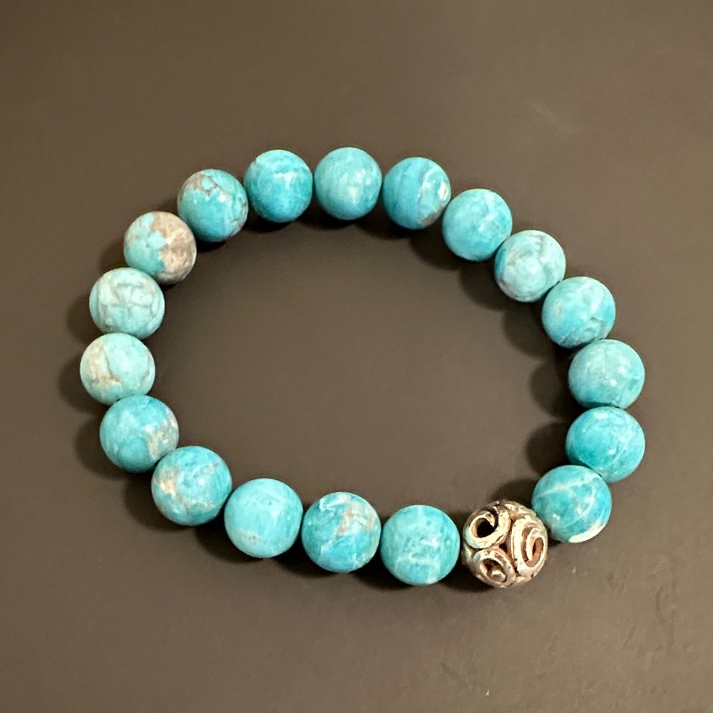 Brighton Turquoise Beaded Bracelet with Silver Accent